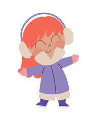 girl wearing winter clothes