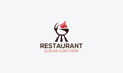 Restaurant logo design vector template