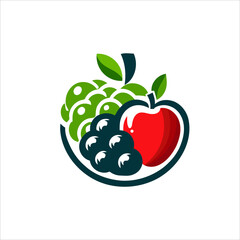 fresh fruit logo vector template