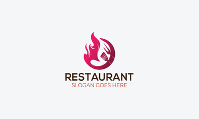 Restaurant logo design vector template