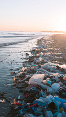 Plastic pollution during the day on vertical photography 27.