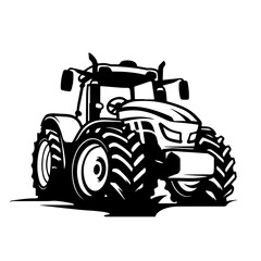 Driving Tractor Vector Logo