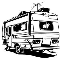 Drop Down Trailer Vector Logo