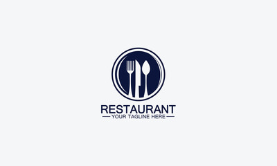 Restaurant logo design vector template