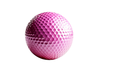 Golf ball on transparent background 
