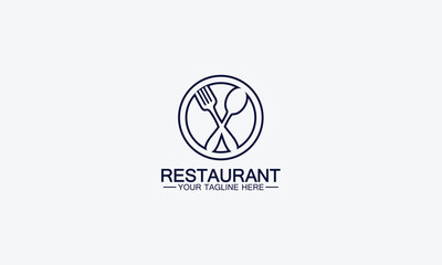 Restaurant logo design vector template