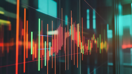 Professional business team working on a project together in the office Using innovation economic growth charts and network connections to accompany the data. in analyzing future trends