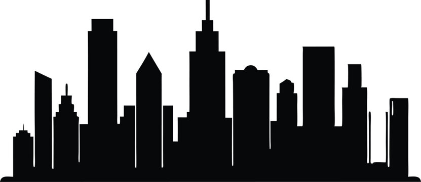 recommend clip art: Houston City Skyline Silhouette Vector, City Buildings Black Clip art Vector
