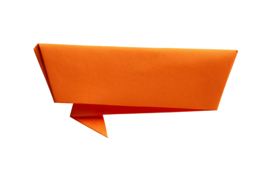 origami speech bubble isolated on white background