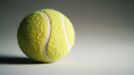 Tennis ball on clean background soft shadows sleek design neutral tones