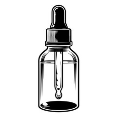 Dropper And Bottle Vector Logo