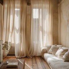 Sunlit Minimalist Living Room