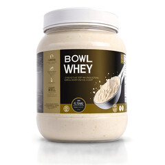 High-Quality Whey Protein Isolated Against a Transparent Background for Health and Fitness Marketing Materials