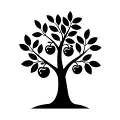 Obraz premium Dwarf Apple Tree Vector Logo