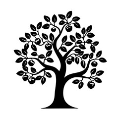 Obraz premium Dwarf Apple Tree Vector Logo