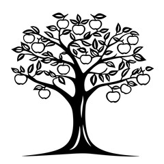 Dwarf Apple Tree Vector Logo