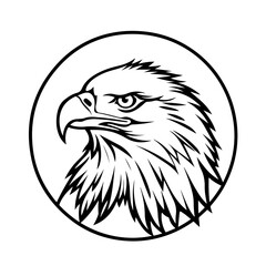 Obraz premium Eagle Face Vector Logo