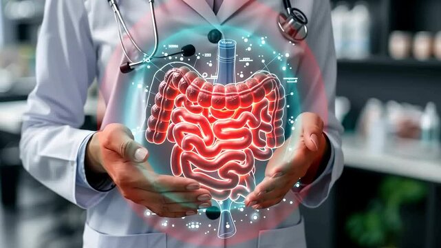 Intestinal sensitivity: visualization of bowel pain emphasizes impact of digestive disorders on daily life, underscoring need for proper diagnosis, support for improved gastrointestinal health.
