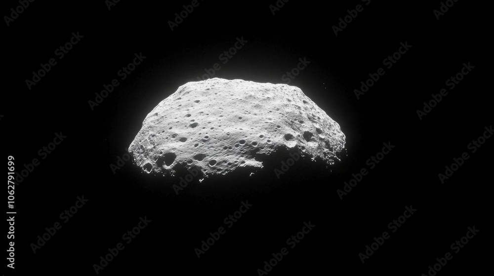 Wall mural asteroid bennu close up space rock surface texture with craters and regolith