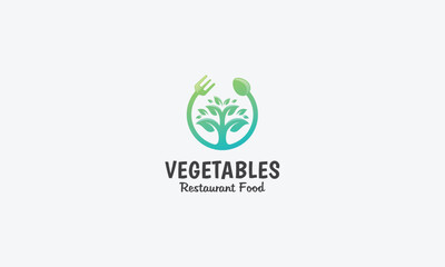 Vegetables logo design vector template