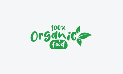 Healthy food and  nature logo 
