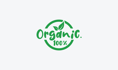 Healthy food and  nature logo 