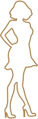 woman silhouette outline
