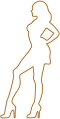 woman silhouette outline
