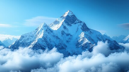 Obraz premium Majestic Mount Everest Above the Clouds