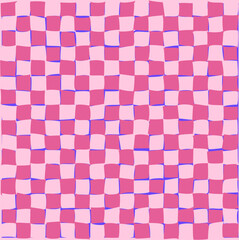 Psychedelic checkerboard poster