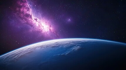 Obraz premium Awe-Inspiring View of Earth with Cosmic Background