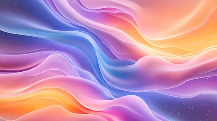 Obraz premium Ethereal Waves of Colorful Abstract Fluidity