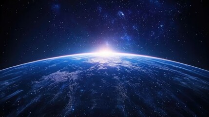 Stunning View of Earth from Space at Sunrise