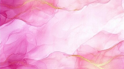 Fototapeta premium Ethereal Pink Abstract Background with Gold Accents