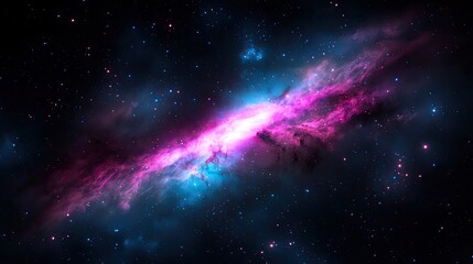 Obraz premium Stunning Cosmic Nebula in Vibrant Colors and Depth