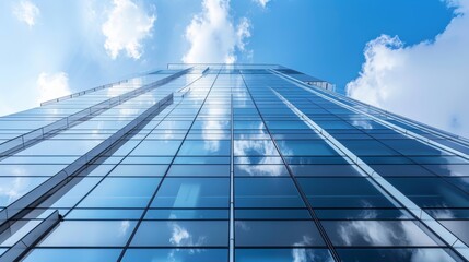 Fototapeta premium A modern office building with sleek architectural design
