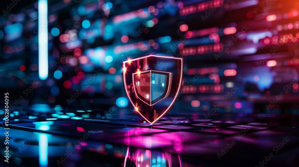 Poster ensuring data protection in business transactions through internet security