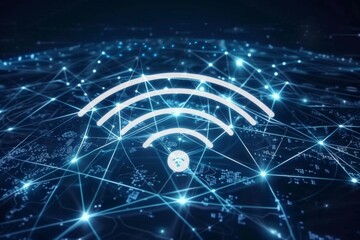 Technology Wireless Internet Pattern Concept in Abstract Vector 