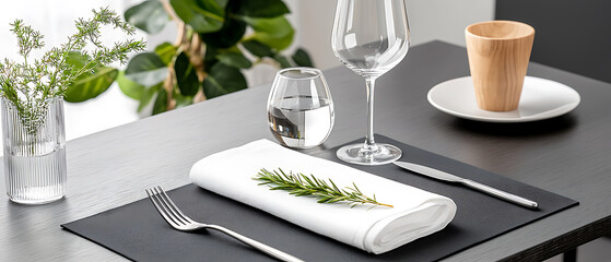 Elevate your dining experience with stainless steel eco-friendly cutlery on dark wooden tables
