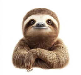 Fototapeta premium Transparent PNG format of a sloth for stock use.