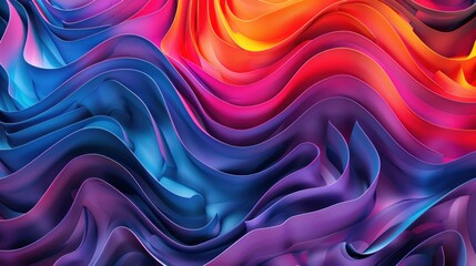 Obraz premium Abstract Colorful Wavy Pattern