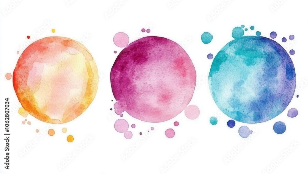 Poster abstract circles and stains for graphic design applications