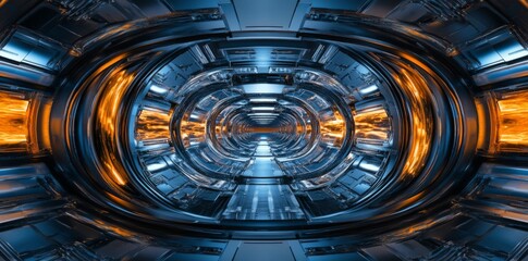 Stunning 3D visualization of a futuristic space environment 