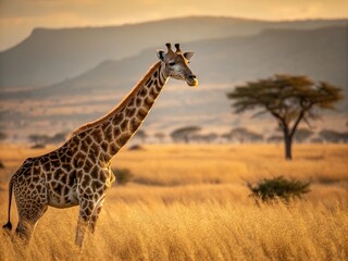 A graceful giraffe portrait captured on an African safari.