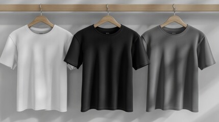 Versatile short sleeve design for mock-up showcasing men's casual sportswear. 