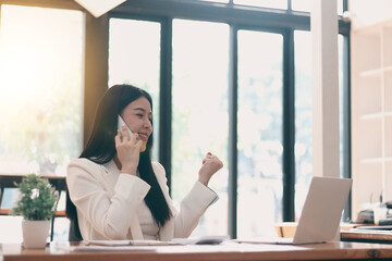 businesswoman talking on phone