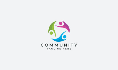 Community logo design vector template