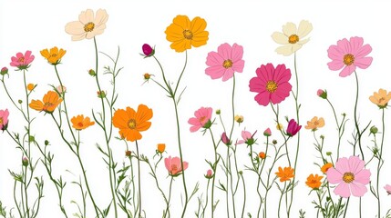 Fototapeta premium Isolated depiction of a vibrant blossomed summer plant.