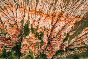 Red rocky slopes Rapa Rosie is a protected geological and floristic reservation area near Sebes...