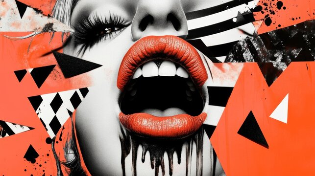 The design incorporates a bold red checkered background with a grungy Y2K aesthetic.